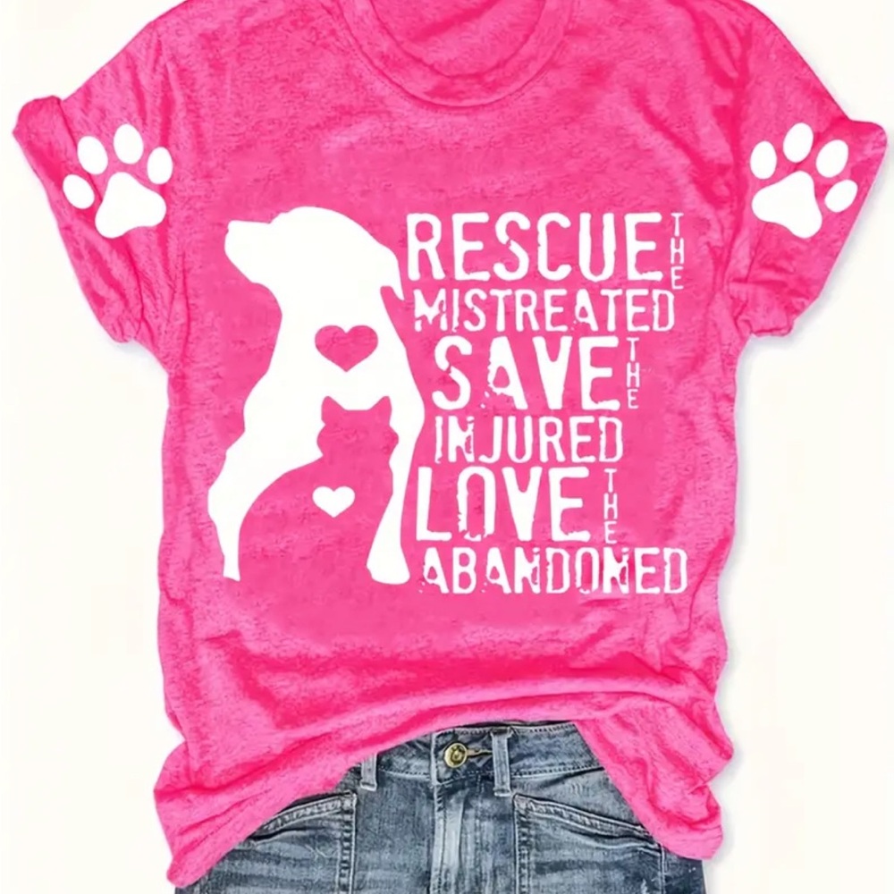 NEW Pink Dog Rescue T-Shirt